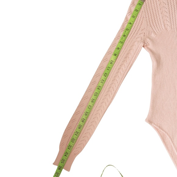 Forever 21 - Blush Turtleneck Knit Bodysuit Sweater - NWT - Size M - Picture 8 of 9